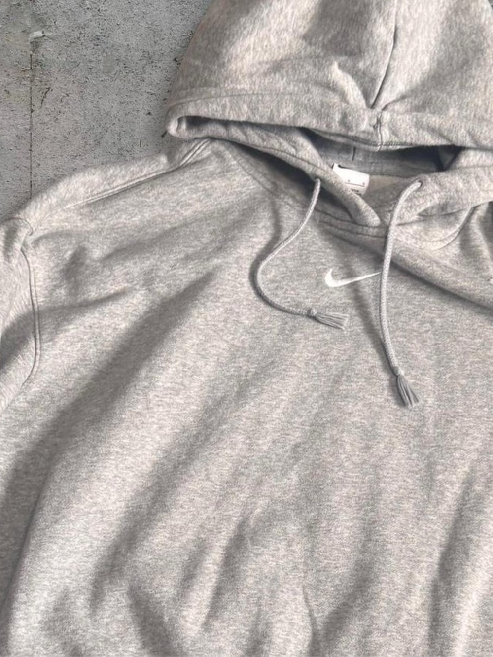 Nike swoosh grey hoodie